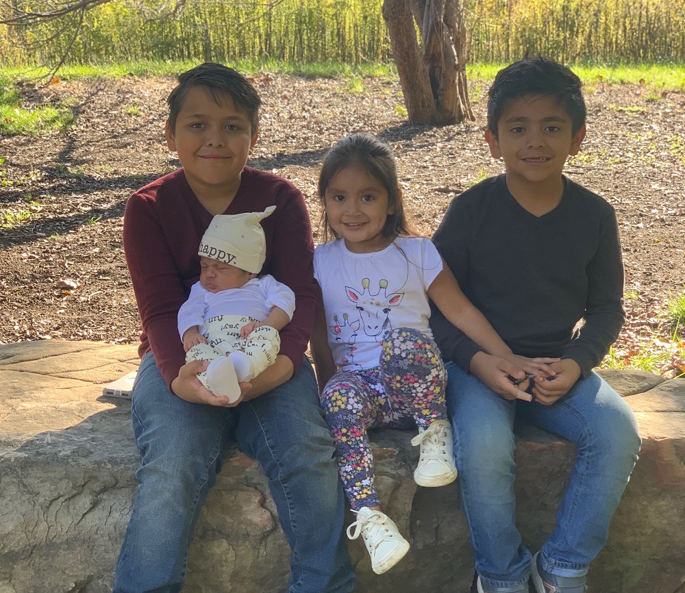 Jazmin Gonzalez's four children -- three boys and one girl.