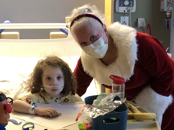 Mrs. Claus brings smiles, gifts and cheer to inpatient Pediatrics at Carle Foundation Hospital