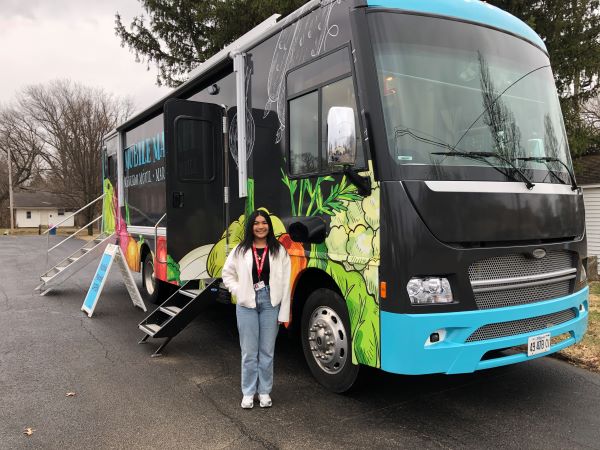 Mobile market student volunteer is an example of rewarding community involvement